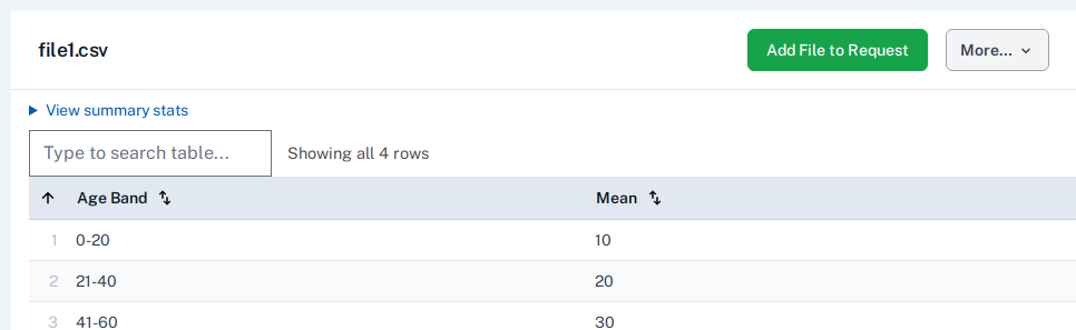 Add file to request button